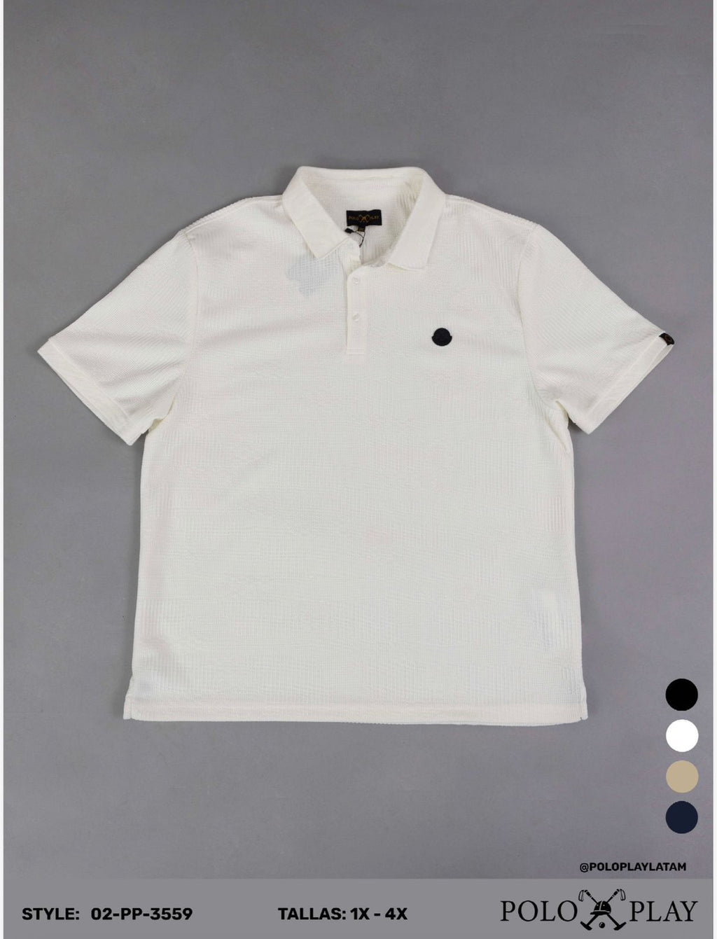 Polo Play Camiseta Hombre Polo Talla Especial Textura