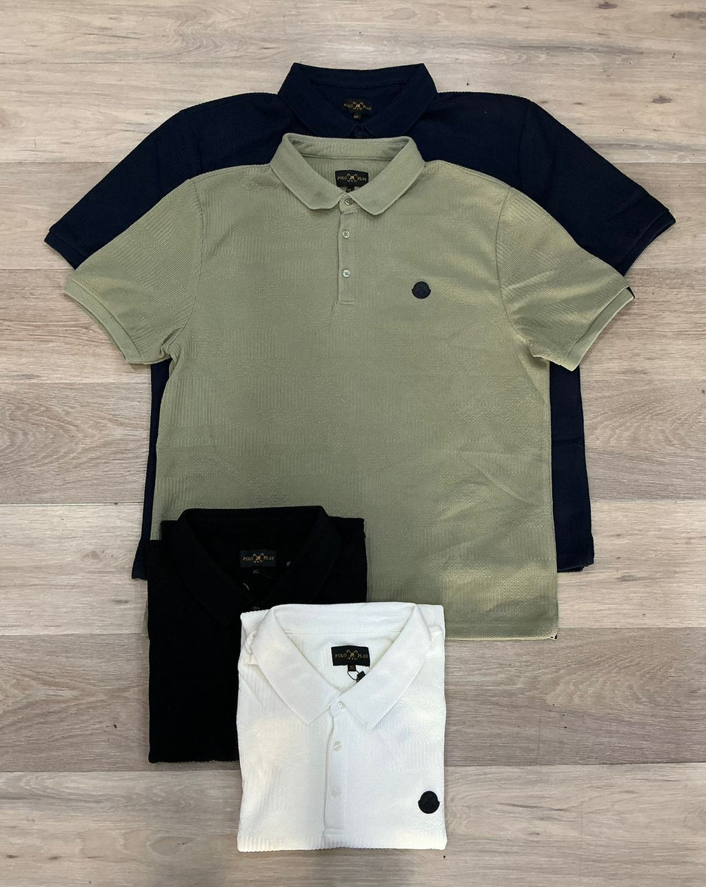 Polo Play Camiseta Hombre Polo Talla Especial Textura