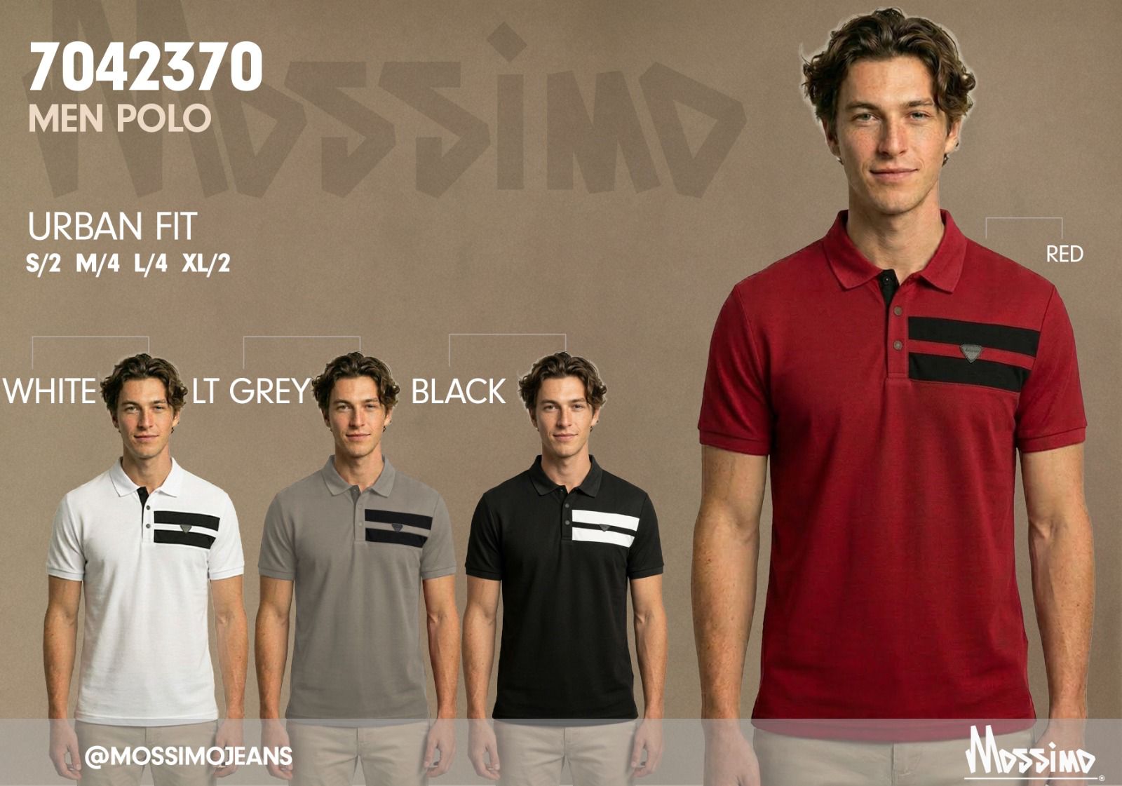 Mossimo Camiseta Hombre Polo