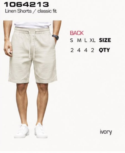Zolo Jeans Short de Lino de Hombre