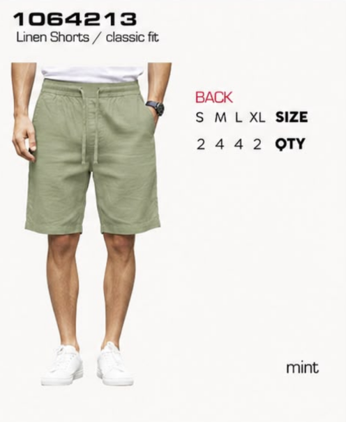 Zolo Jeans Short de Lino de Hombre