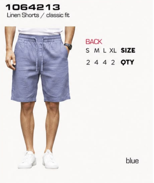 Zolo Jeans Short de Lino de Hombre